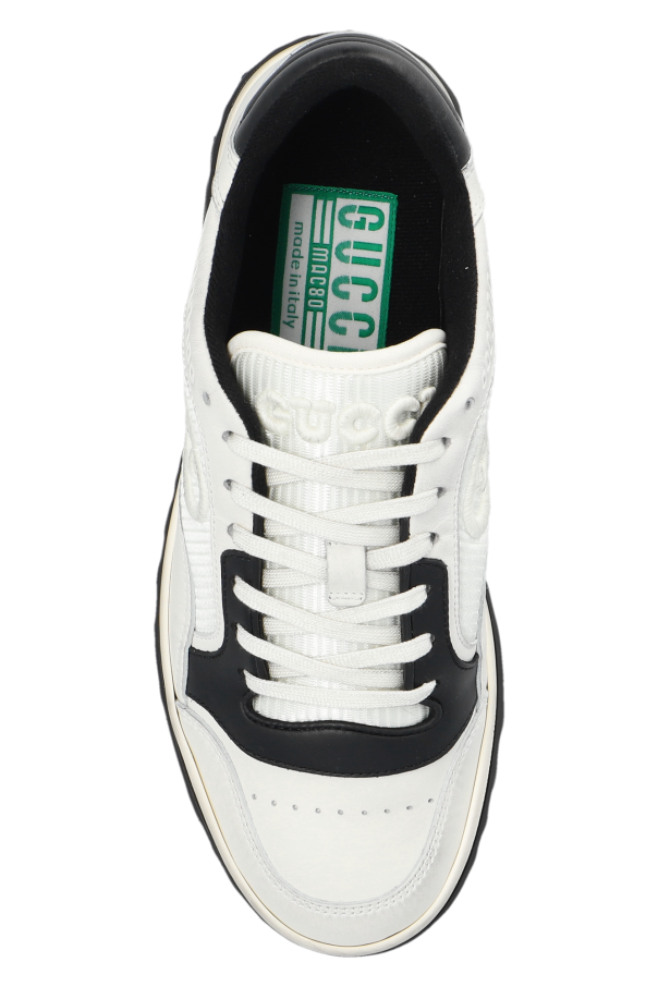 Gucci Mac80 Sneaker – White, Neon Green & GG Supreme Canvas